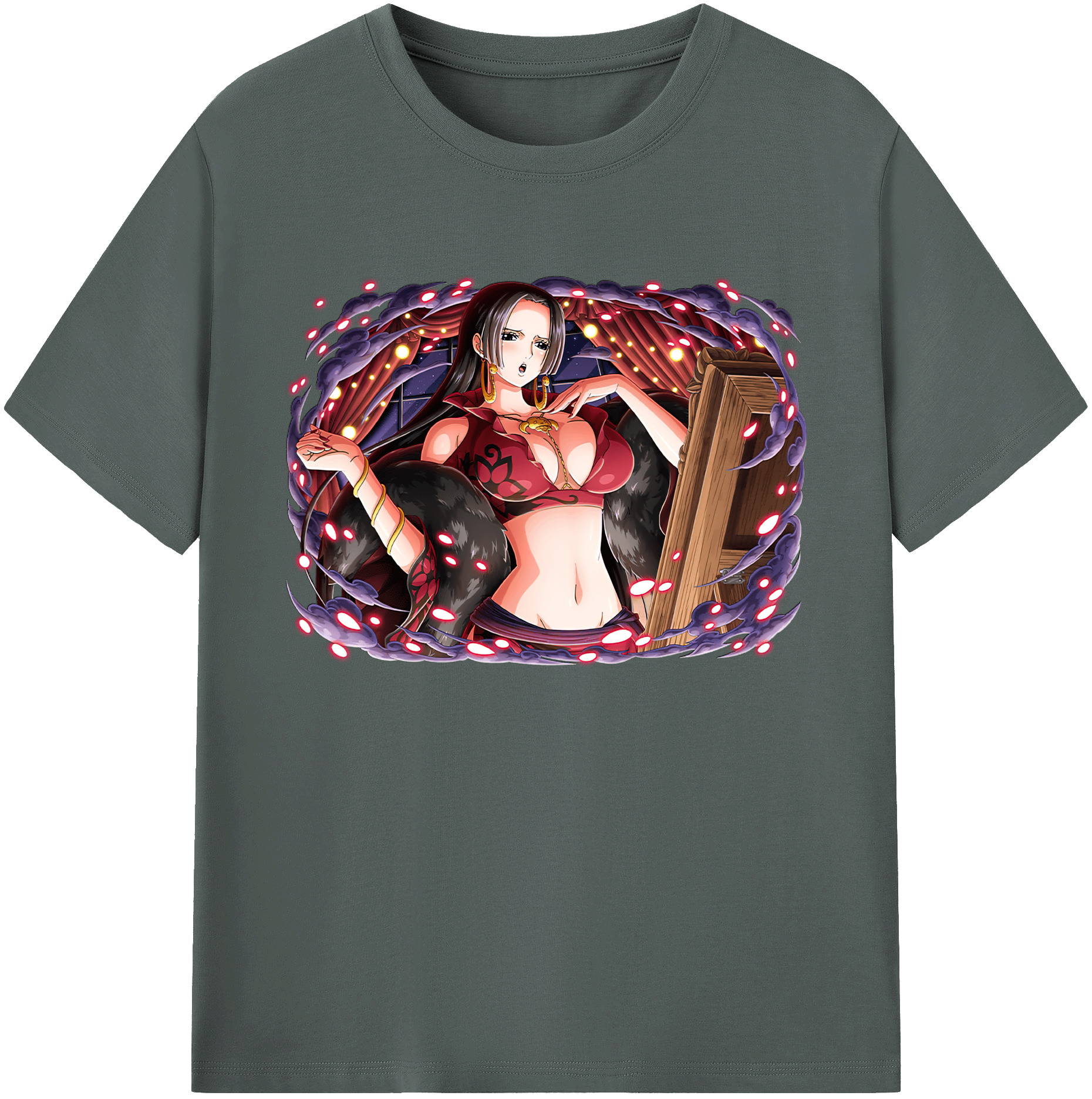 ワンピース ボア・ハンコック ONE PIECE Boa·Hancock 綿100％ メンズ半袖Tシャツ｜肌触りやわらか＆通気性